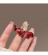 XSB155 - Elegant Red Saree Brooch